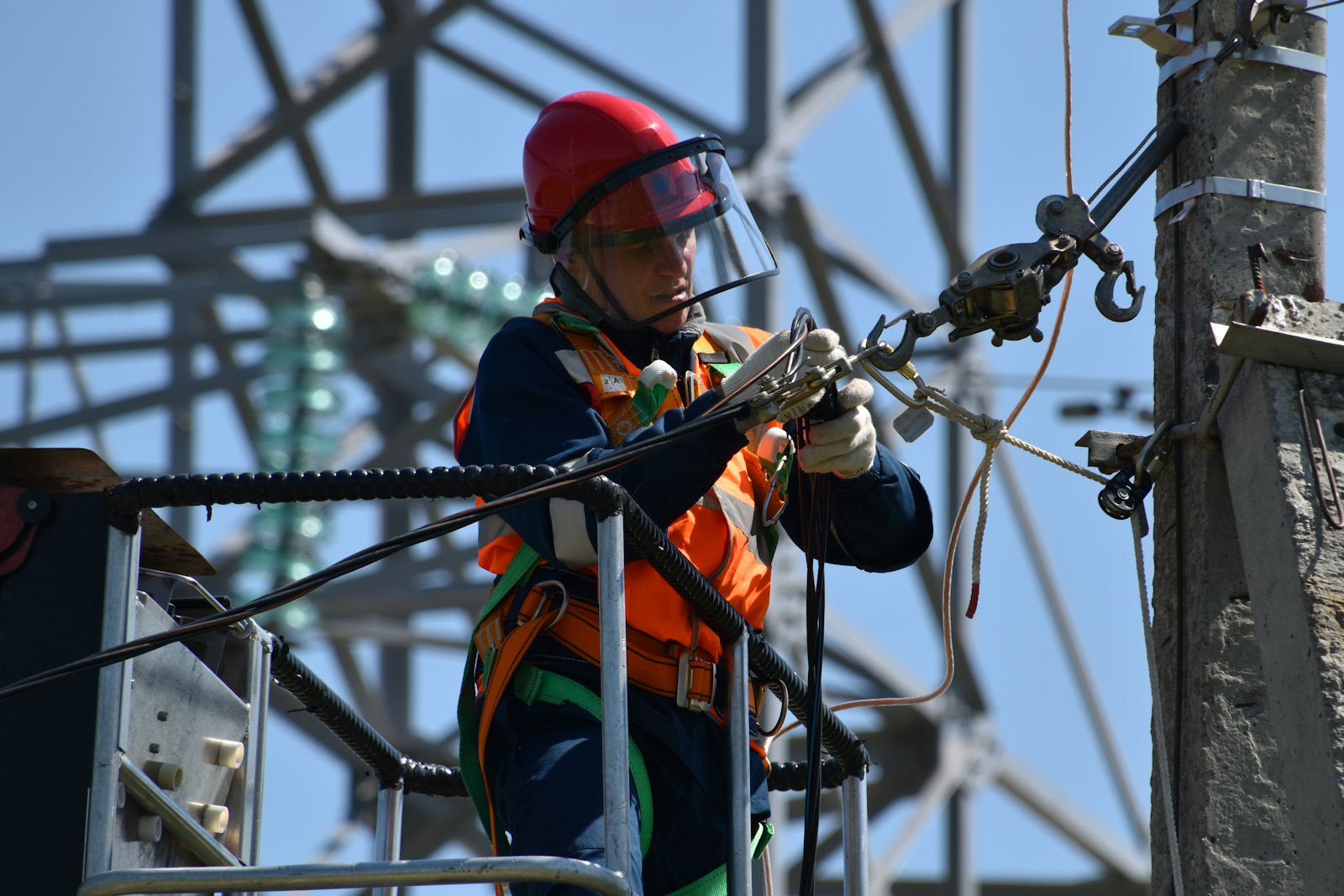 Licensed electrician performing an electrical safety inspection
